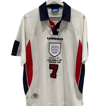 England home 1998 #7 Beckham (L) 8/10