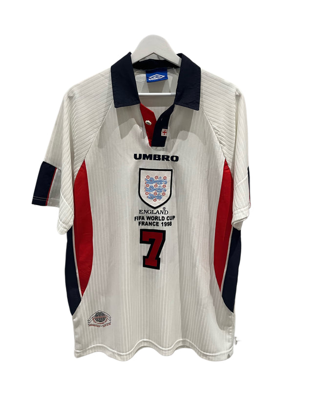 England home 1998 #7 Beckham (L) 8/10