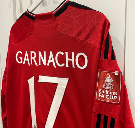 Manchester United home LS FA Cup final 2024 #17 Garnacho (XL) 8/10