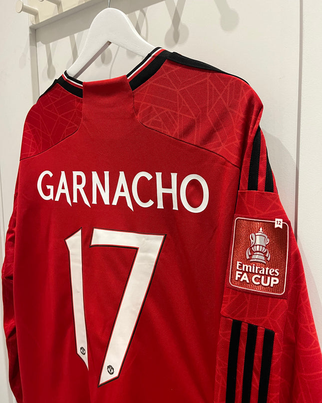 Manchester United home LS FA Cup final 2024 #17 Garnacho (XL) 8/10