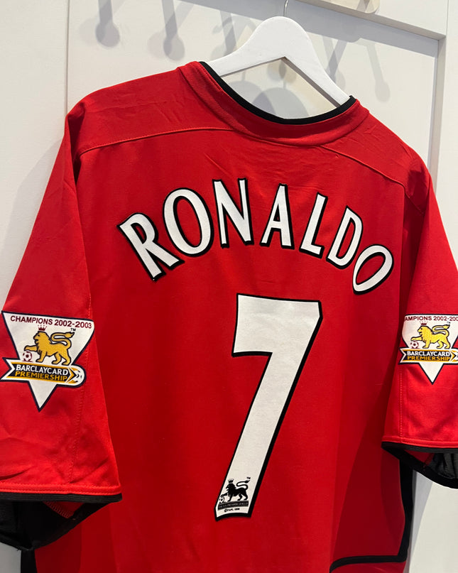 Manchester United home 2002/2004 #7 Ronaldo (XL) 8/10