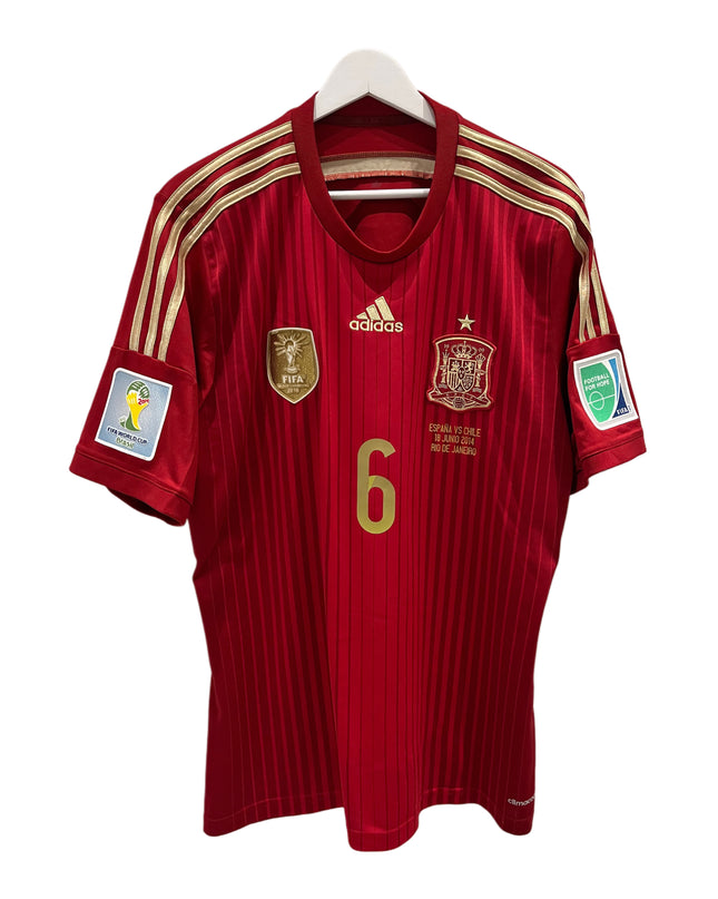 Spain home 2014 #6 Iniesta (M) 8/10