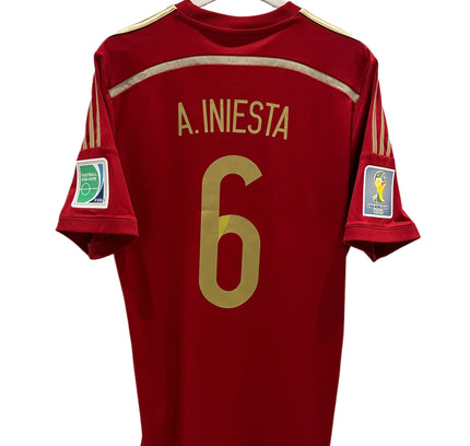 Spain home 2014 #6 Iniesta (M) 8/10