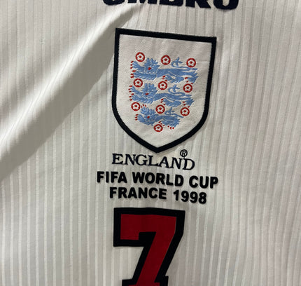 England home 1998 #7 Beckham (L) 8/10