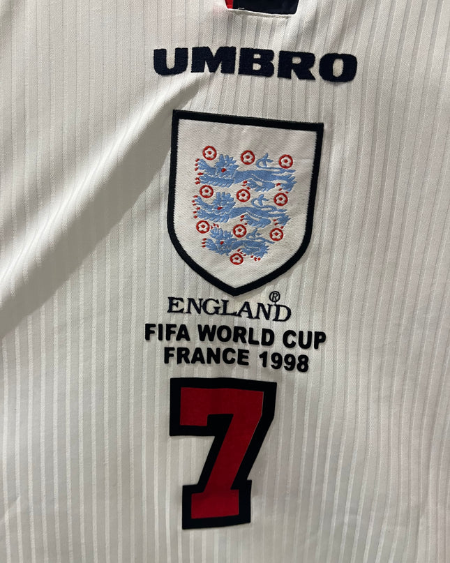 England home 1998 #7 Beckham (L) 8/10