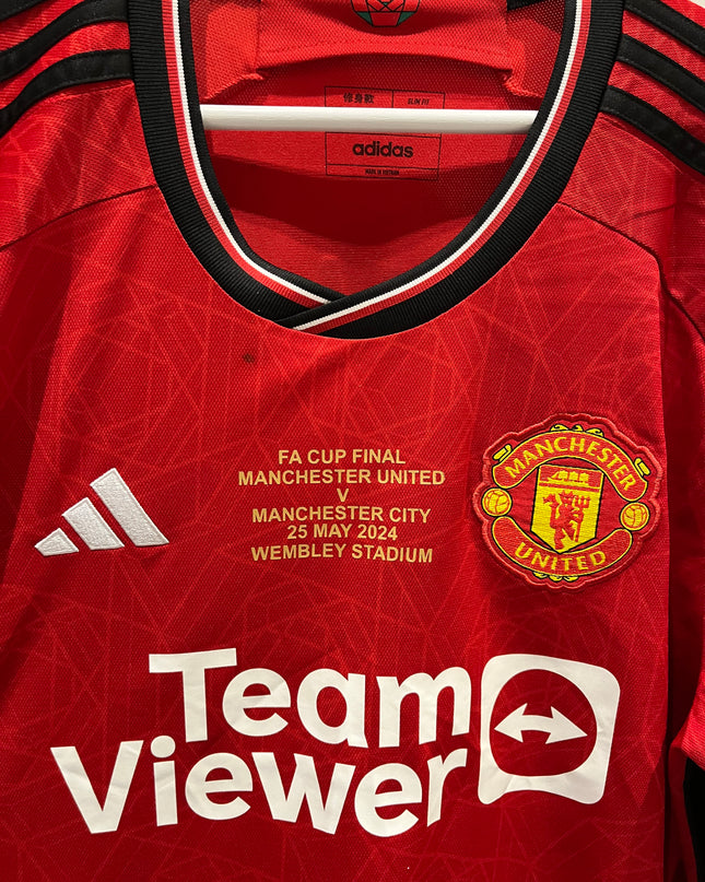 Manchester United home LS FA Cup final 2024 #17 Garnacho (XL) 8/10