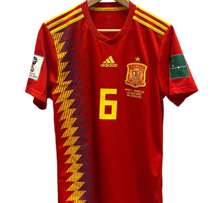 Spain home 2017/2018 #6 Iniesta (M) 8/10